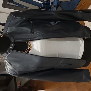 Ecru charcoal leather jacket size small